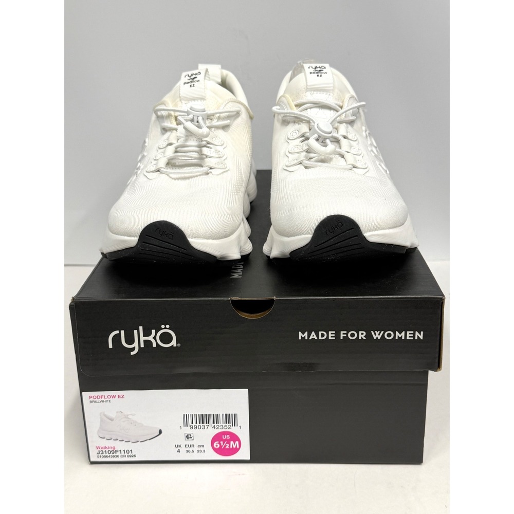 Ryka Women's Podflow 2 Walking Sneaker Brilliant White Size 6.5 M NWT/BOX